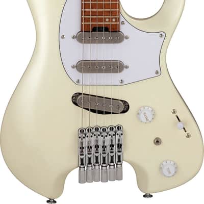 Ibanez ICHI10 Ichika Signature Headless Electric Guitar, Roasted Maple Fingerboard, Vintage White Matte image 2