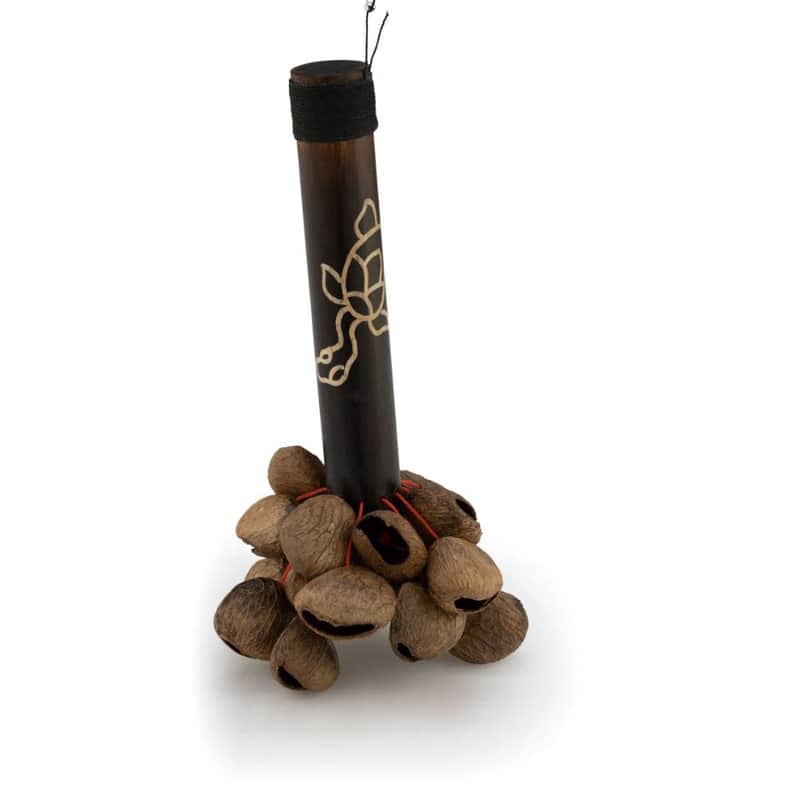 Pearl Pangi Nut Shaker w/Bamboo Handle image 1