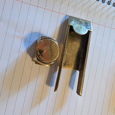 Vintage Lawton 6*B Gold Plated Alto Saxophone Mouthpiece – Original Cap & Ligature image 7