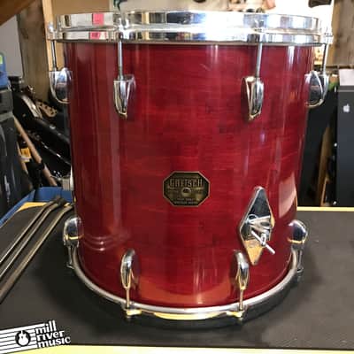 Gretsch Stop Sign Badge Drum Kit (1972-1979) 12", 13", 14", 18" Berry Red Stain with Humes and Berg Fibre Cases for 12,14, 18 image 5