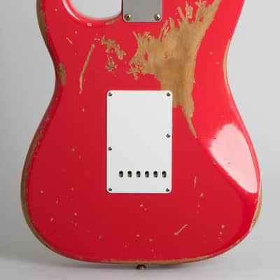 Fender  Custom Shop 61 Stratocaster Relic Solid Body Electric Guitar (2014), ser. #R78076, original brown tolex hard shell case. image 4