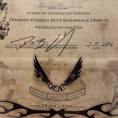 Dean Dimebag USA rust razorback 2006 - Rust image 11