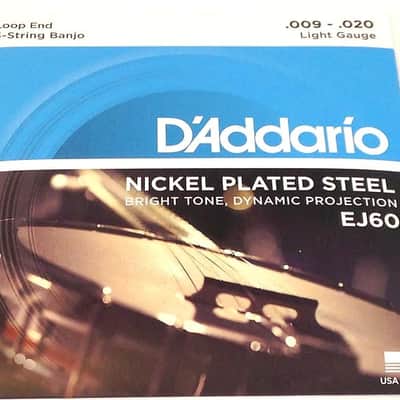 D'Addario Banjo Strings  EJ60 (form J60)  Nickel Steel  Light image 1