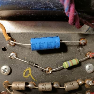 1967 Fender Bassman AB165 Drip Edge "Blackline" - Export Multi-Voltage - Blue Molded Caps image 14