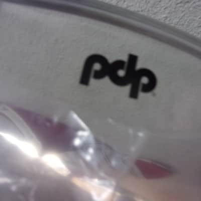 Lot of 2 PDP DW Logo 22" Resonator Black Ebony + Clear Batter Bass Drum Head 22" New with box included image 6