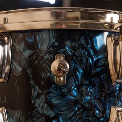 1960s MIJ Blue Diamond Pearl Drum Set 14x20 8x12 14x14 and 5x14 image 8
