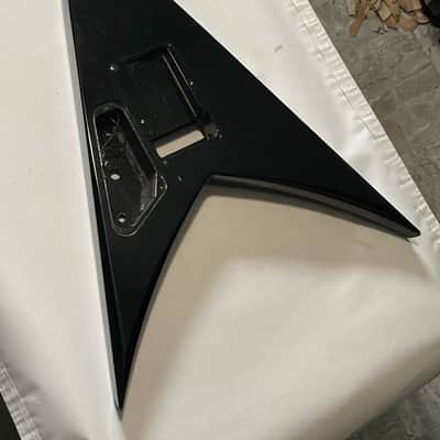 1990's MIJ Jackson Professional King V Black Guitar Body Floyd Tremolo Ready image 14