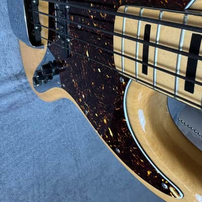 Vintage 1970s MIJ J.D. Lee Copy Jazz Bass Natural Maple Block Inlays Made in Japan image 20