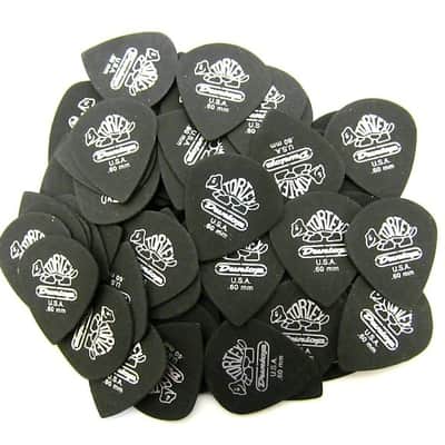 Dunlop Guitar Picks Tortex Pitch Black Jazz 72 Pack .60mm 482R.60 image 1