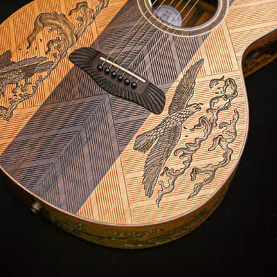 Blueberry Handmade  Acoustic Guitar with a combination Cedar, Rosewood and Alaskan Spruce Top and Mahogany Back and Sides Buit to Order in 90 Days image 2