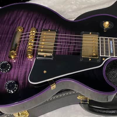 NEW! Gibson Dealer Select Custom Shop Les Paul Custom Purple Widow AAA Figured Flame Top - Authorized Dealer - 9.9 lbs - G07675 image 3