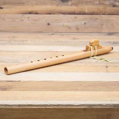 Hawk Native American Style Meditation Flute with Bear totem in E Minor image 7