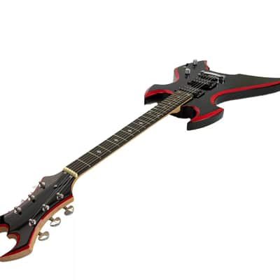 Zenison Heavy Metal Style Electric Guitar Solid Wood Body Maple, Black image 4