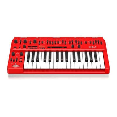 Behringer MS-1-RD 32-Key Analog Monophonic Synthesizer with 32-Step Sequencer, Red image 1