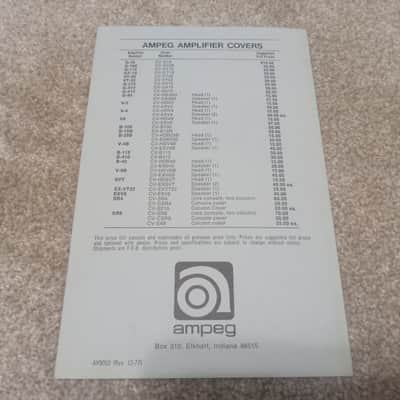 Vintage January 1978 Ampeg Amplifier Price List! Rare, Original Case Candy, Paperwork! image 4