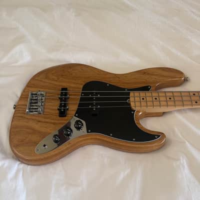 2018 Fender Limited Edition Roasted Ash American Professional Jazz Bass with Maple Fretboard - Natural - Free Pro Setup image 2