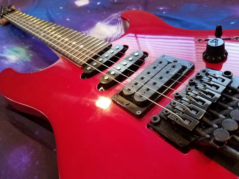 Fender HM Strat 1990? Razzberry Red Original Floyd Rose image 1