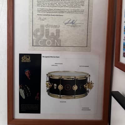 DW DREX6514SSG-R2 Collector's Series "R40" Neil Peart Signature Icon 6.5x14" Snare Drum 2016 - Black with Neil Peart Graphic image 9