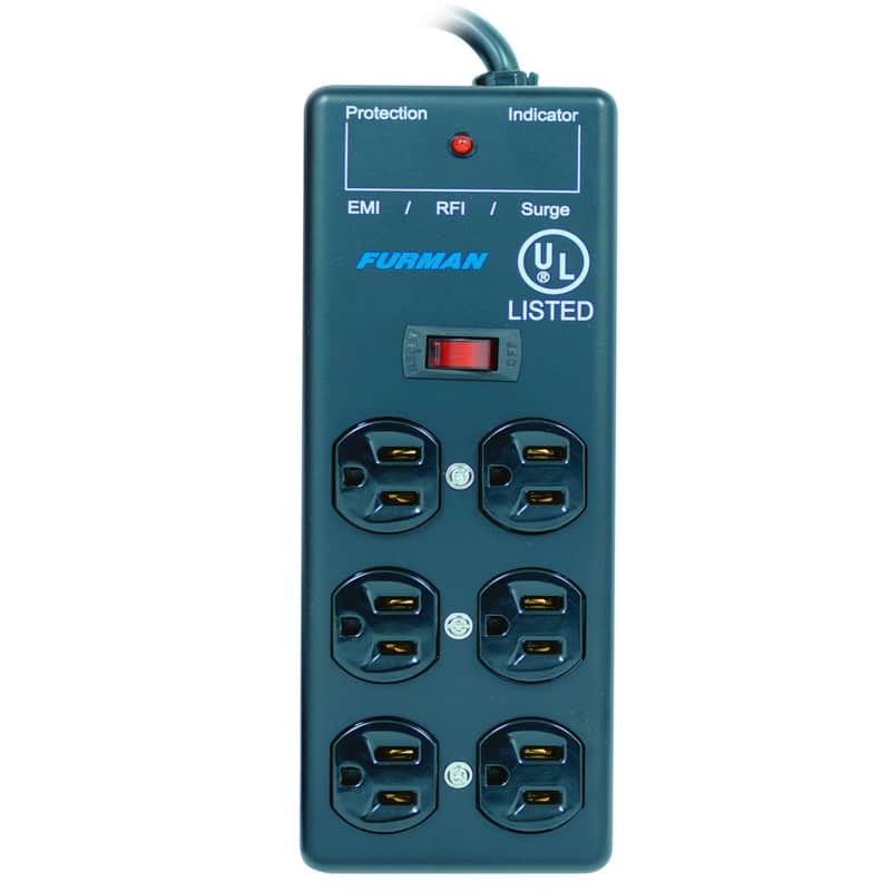 Furman SS-6B-PRO 6-Outlet Pro Heavy-Duty Steel Surge Suppressor Strip image 1
