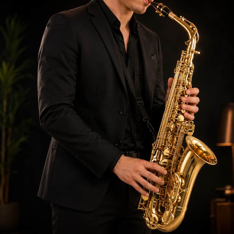 Gold Lacquer E♭ Alto Saxophone Outfit w/ Case & Accessories image 1