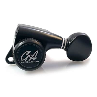 3 A SIDE Guitar Anatomy Pro Locking Tuners – Machine Heads for Les Paul SG ES – 3×3 - Black image 1