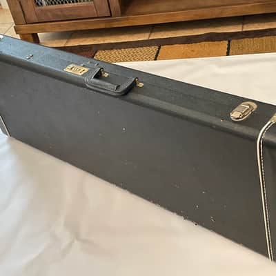 Vintage Ibanez RG Series UV1000 Black Tolex Hardshell Guitar Case Pink Interior image 7