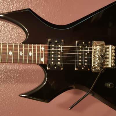 LEFTY BC Rich NJ Warlock Electric Guitar Floyd Rose NJ Series Gloss Black left image 1