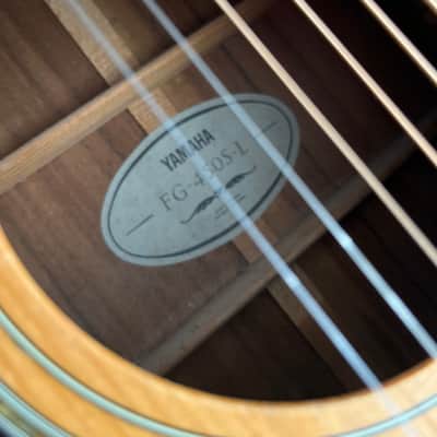 Yamaha FG-450SL Dreadnought Acoustic, 1985,  Dove, Left handed, Used image 10
