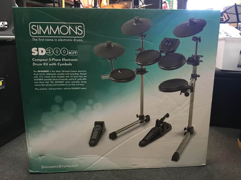 Simmons SD300 KIT Compact 5 Piece Electronic Drum Kit with Cymbals image 1