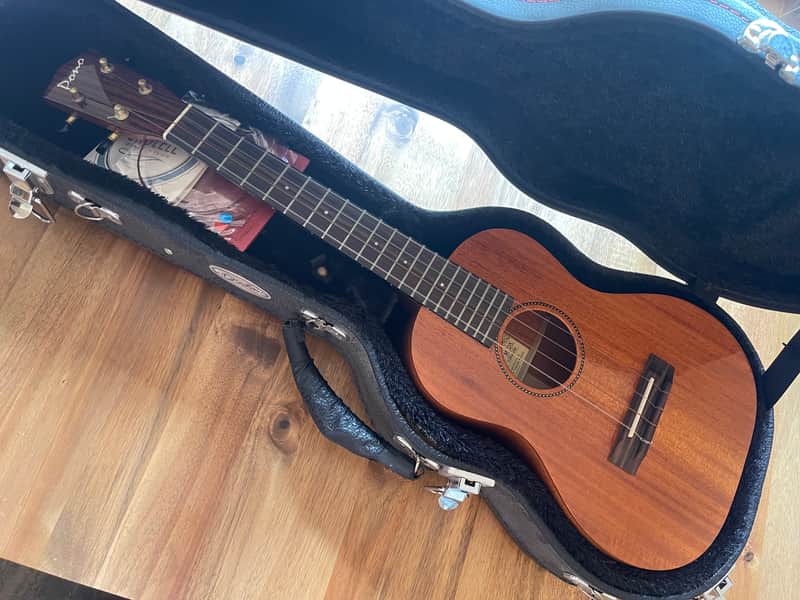 Pono MTDX Tenor Ukulele - Mahogany SOLID WOOD Uke w/ Hard Case.