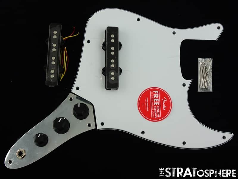 Fender Squier Affinity Jazz Bass LOADED PICKGUARD J Bass Guitar Parts White image 1