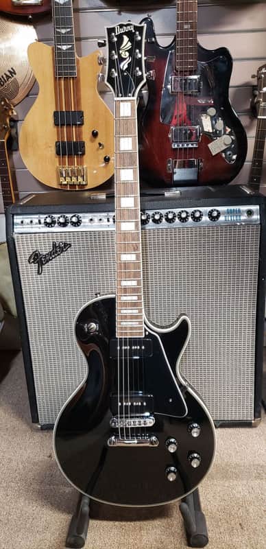 Burny RLC-60P Black Electric Guitar image 1
