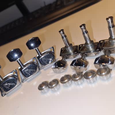 Vintage Fender F Tuners Set 1970s - Nickel image 7