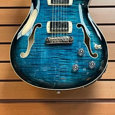 PRS SE Hollowbody II Piezo in Peacock Blue w/Premium Bag image 2