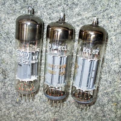 3 6BM8 /ECL82 Telefunken RCA GE tubes 1960s tested used image 1