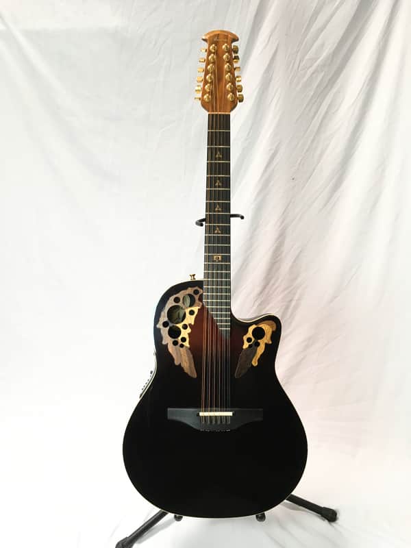 Ovation Adamas Melissa Etheridge 12 String Acoustic Electric Guitar 1598 Ruby Burst image 1