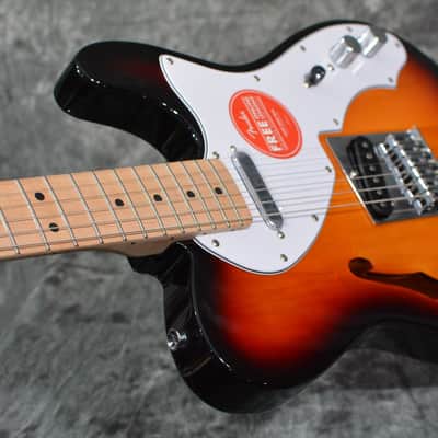 Fender Squier Affinity Series Telecaster Thinline 3-Color Sunburst  w/ FREE Same Day Shipping image 5
