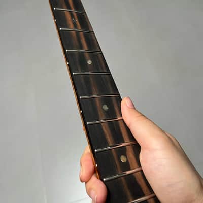 AAAAA Tele Ebony Fretboard Roasted flame Maple Electric Guitar Neck Radius 12inch Round stainless steel 22 frets hole 10mm Radius: 12 inches image 3