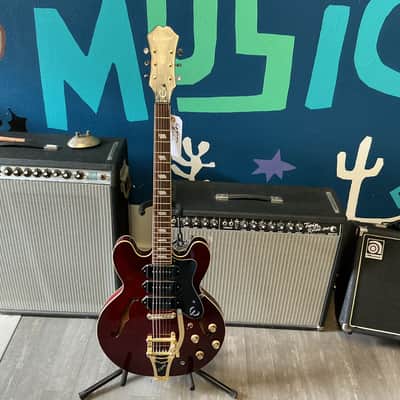 Epiphone Riviera Custom P93 2011 - 2019 - Wine Red used image 7