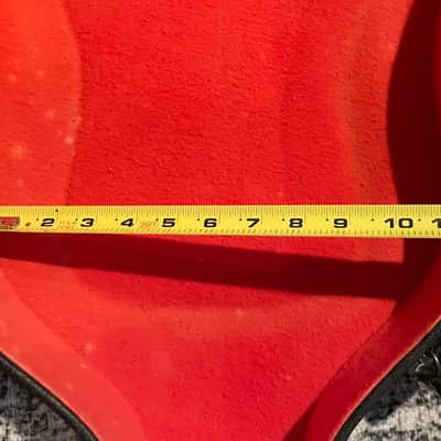 Set of 2 Guitar Acoustic Cases 1960’s-1970’s Black Exterior w Salmon Red Interior image 11
