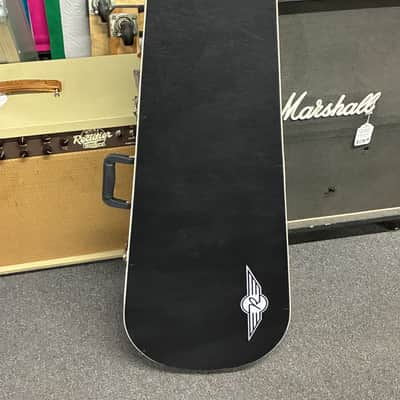 Reverend Charger 290 with Roasted Maple Fretboard in Midnight Black with Black Pickguard w/ Two Tone Case image 12