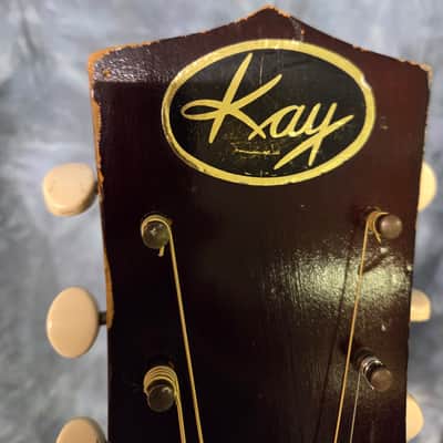 Vintage RARE 1959 Kay K6110 "Western Rhythm" X-Braced Dreadnought Acoustic Guitar Pro Setup New Strings Original Soft Shell Case image 10