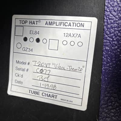 TopHat Vibra-Trem 20 1998 - Purple tolex image 9