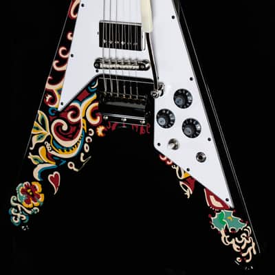 Epiphone Jimi Hendrix "Love Drops" Flying V Ebony (358) image 1