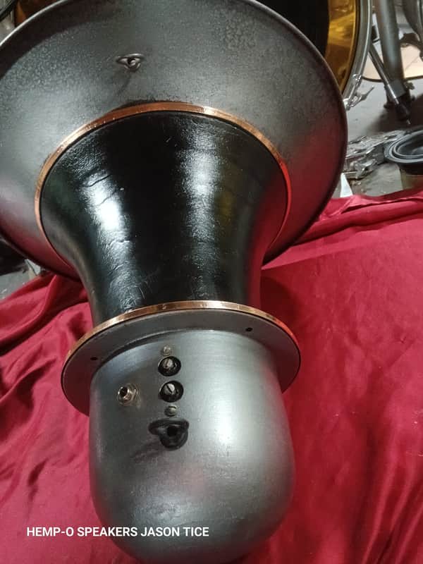 JENSEN  15.5" METAL HORN  6/6.5" DRIVER WWII HORN ???  GUITAR SPEAKER EFFECTS 1940s image 1