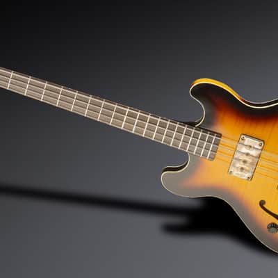 Warwick Teambuilt Pro Series Star Bass, 4-String - Vintage Sunburst Transparent High Polish, Lefthand image 2