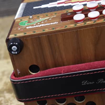 Dino Baffetti 85 LN Eight Bass Series 21-Button Walnut Diatonic Accordion w/Case image 15