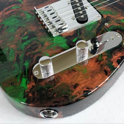 Custom Swirl Painted and Upgraded Fender Squier Telecaster With Matching Pickguard image 13