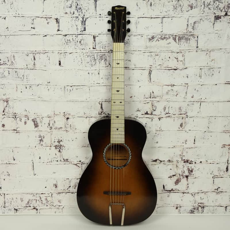 Vintage 1937 Harmony Parlor Acoustic Guitar W/ Nick Manoloff Guitar Books image 1