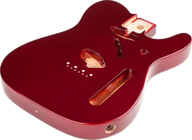 Genuine Fender Mexico Tele/Telecaster SS Alder Body Vintage Bridge Mount - RED image 1